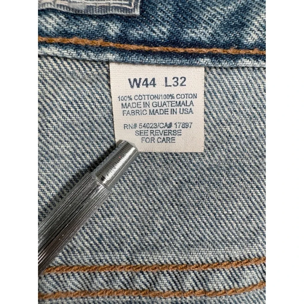 Vintage Old Navy Number 7 Blue Jeans Mens 44x32 Medium Wash Straight Leg Denim